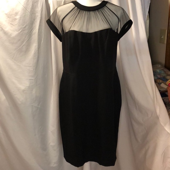 Scarlett Dresses & Skirts - Black Sheer Neckline Cocktail Dress